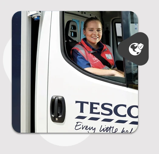 Tesco pystyi vähentämään CO2-päästöjään uskomattomat 7346 tonnia.